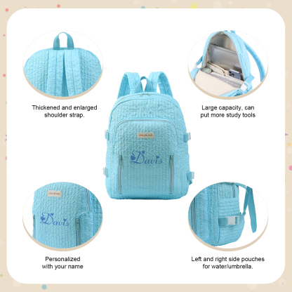 Personalized Children’s School Bag – Multiple Color & Font Choices & Custom Name - Large Capacity Backpack