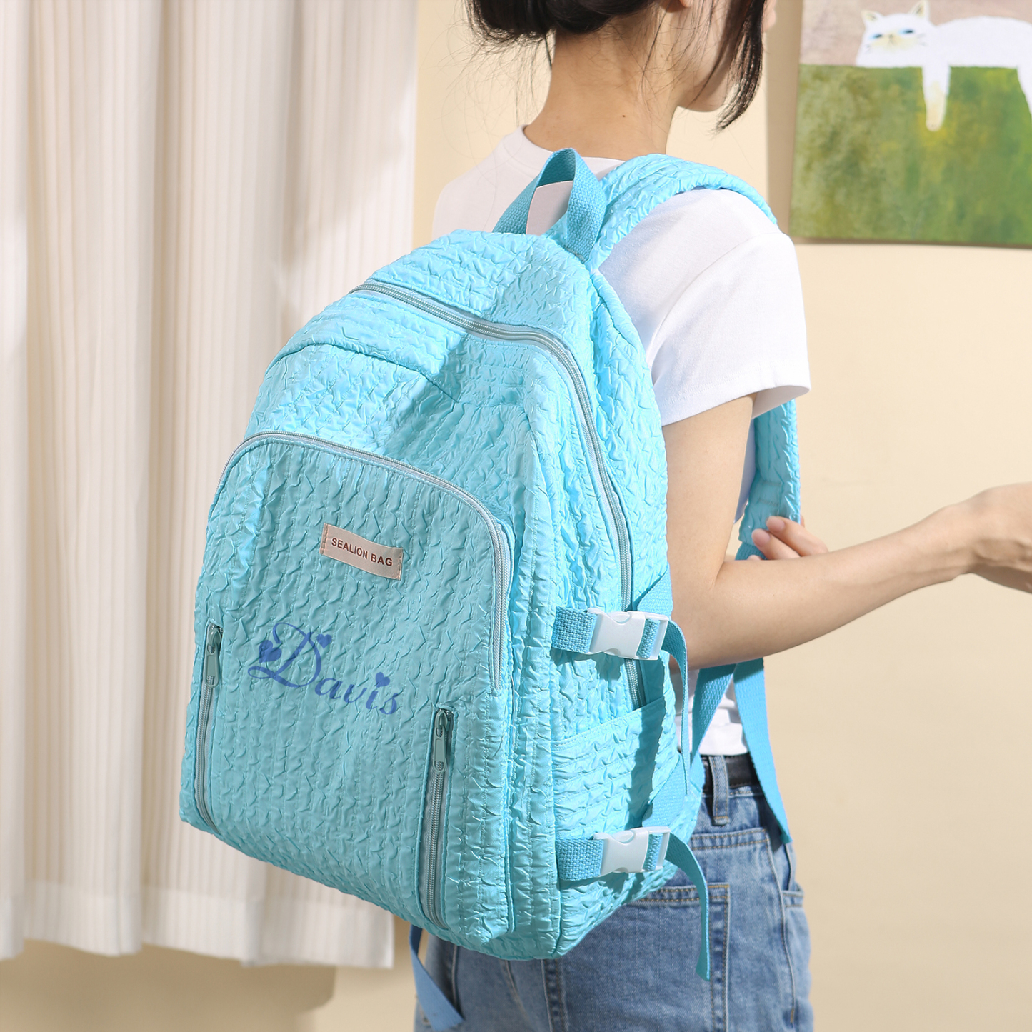 Personalized Children’s School Bag – Multiple Color & Font Choices & Custom Name - Large Capacity Backpack