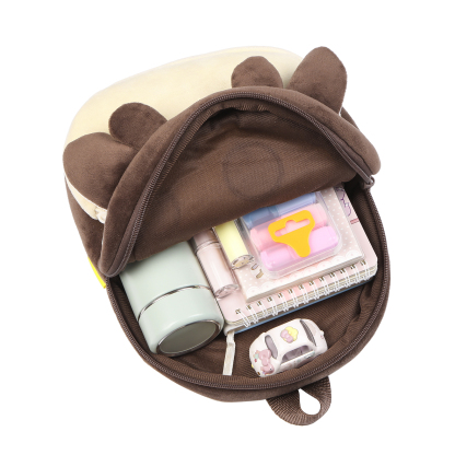 Adorable Plush Animal Schoolbag – Personalized Schoolbag with Name Embroidery for Children Multiple Cute Styles