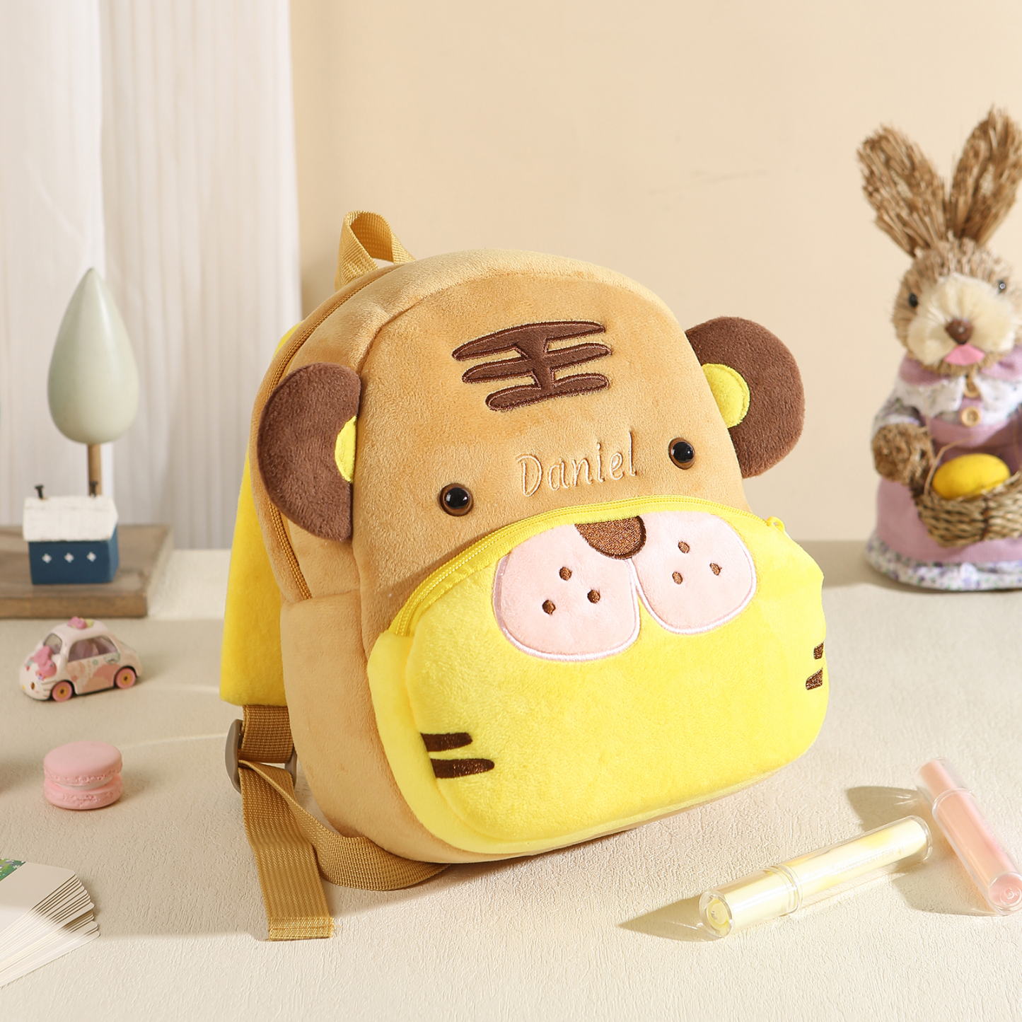 Adorable Plush Animal Schoolbag – Personalized Schoolbag with Name Embroidery for Children Multiple Cute Styles