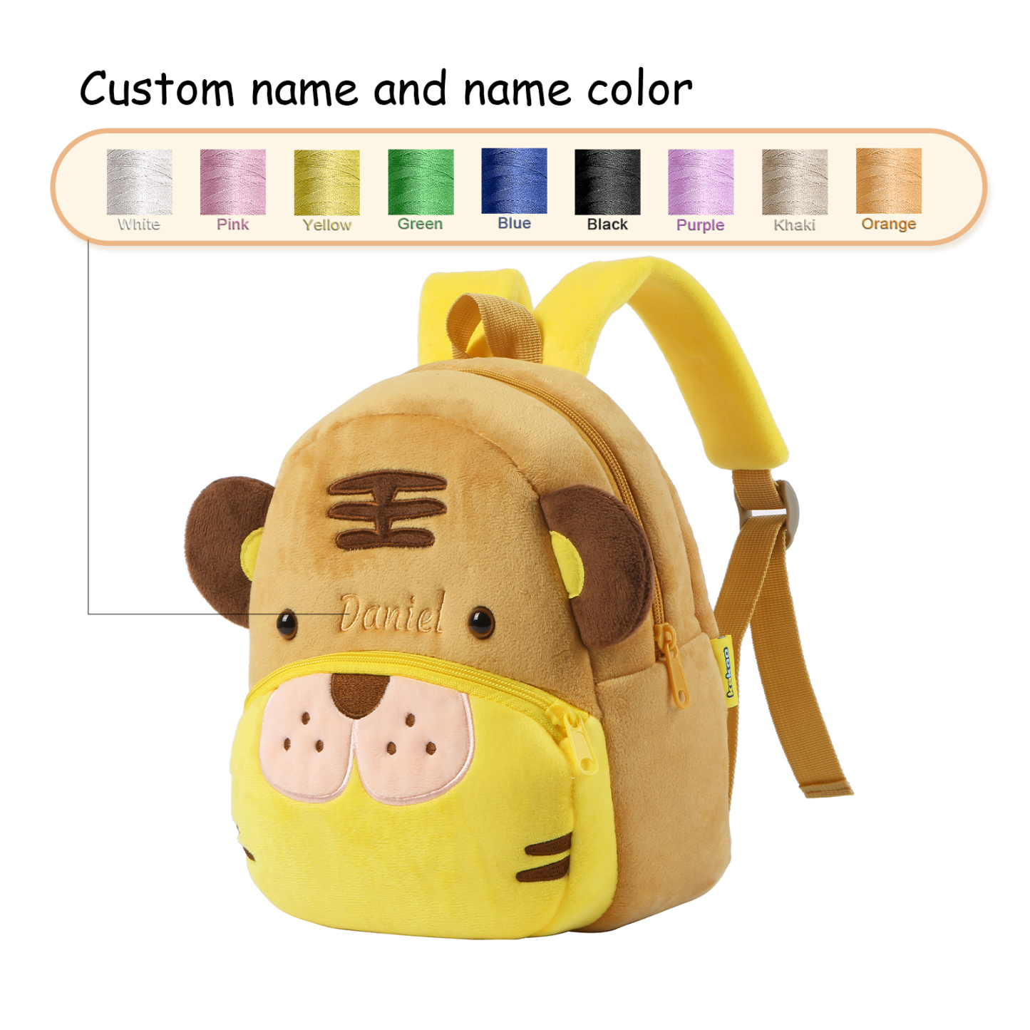 Adorable Plush Animal Schoolbag – Personalized Schoolbag with Name Embroidery for Children Multiple Cute Styles