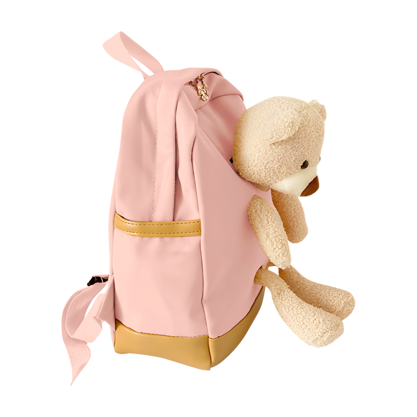 Personalized Kids Teddy Bear Backpack – Multi-Color Soft Nylon, Custom Name - Cute Gift for School & Travel