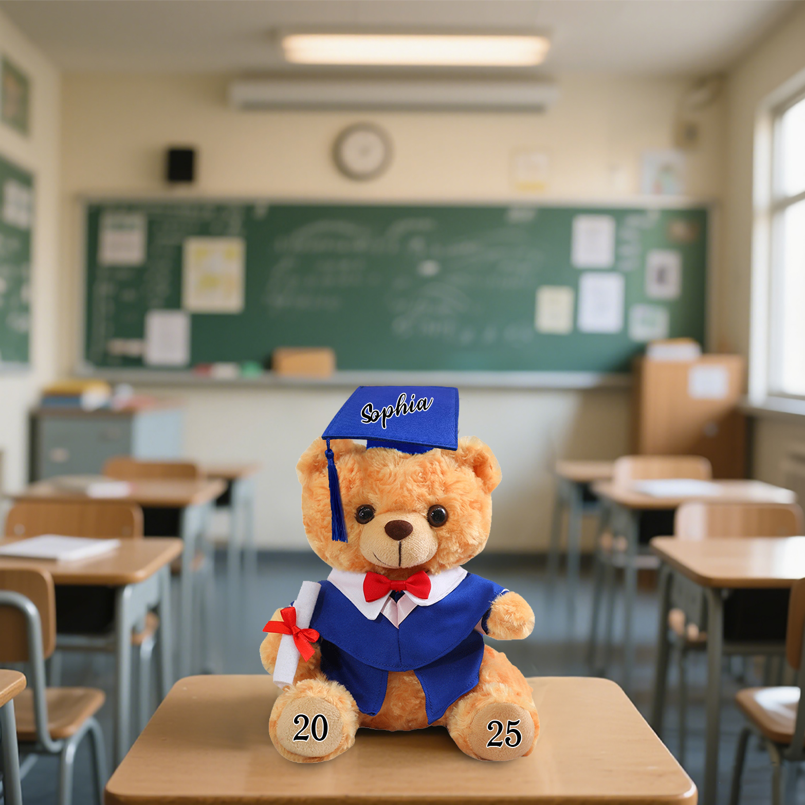 Graduation Teddy Bear Gift Style 2– Personalized Soft Plush Doll for 2024 or 2025 Graduates