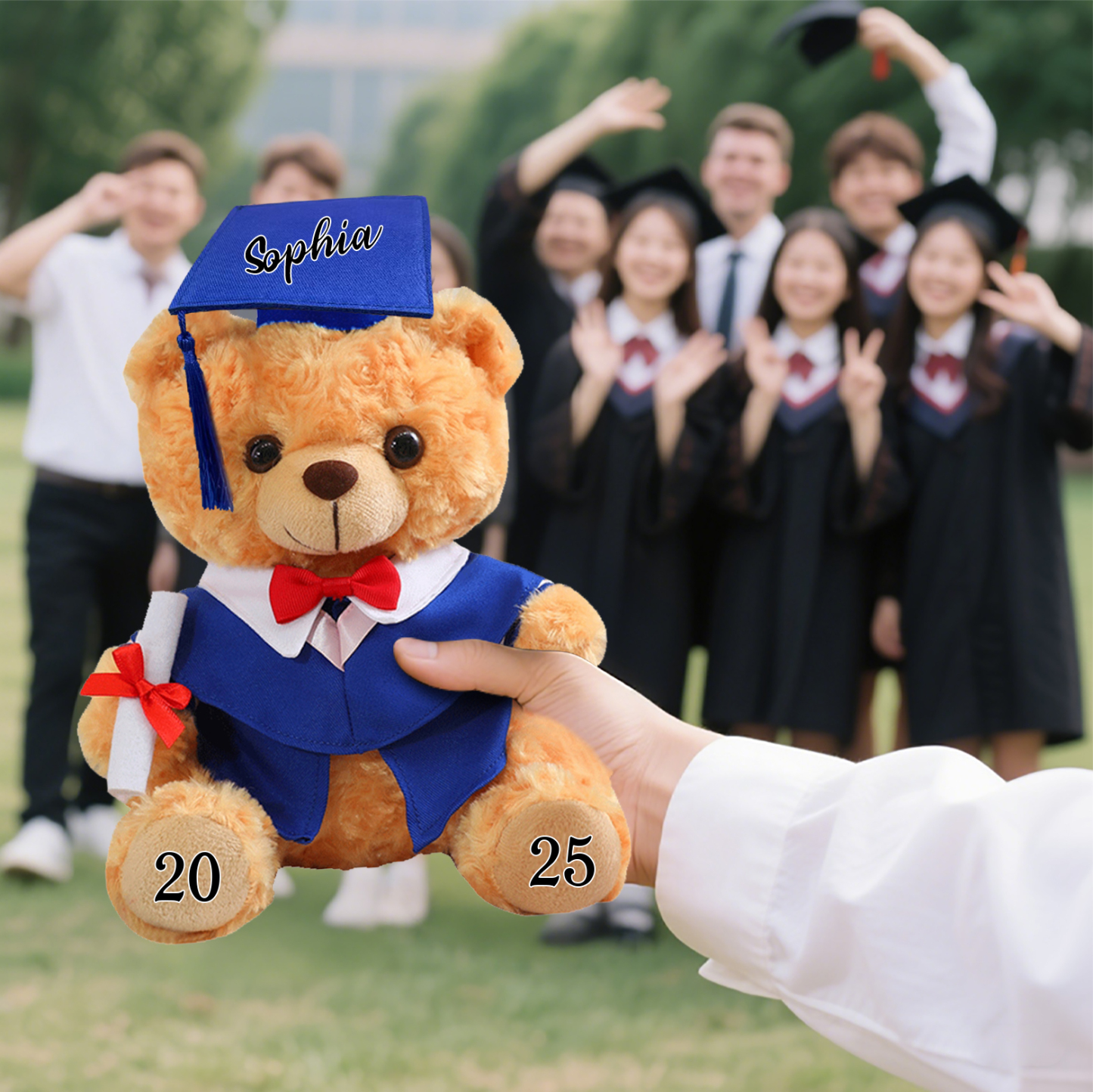Graduation Teddy Bear Gift Style 2– Personalized Soft Plush Doll for 2024 or 2025 Graduates