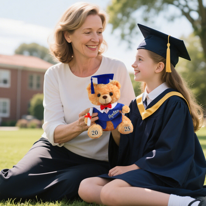 Graduation Teddy Bear Gift Style 2– Personalized Soft Plush Doll for 2024 or 2025 Graduates