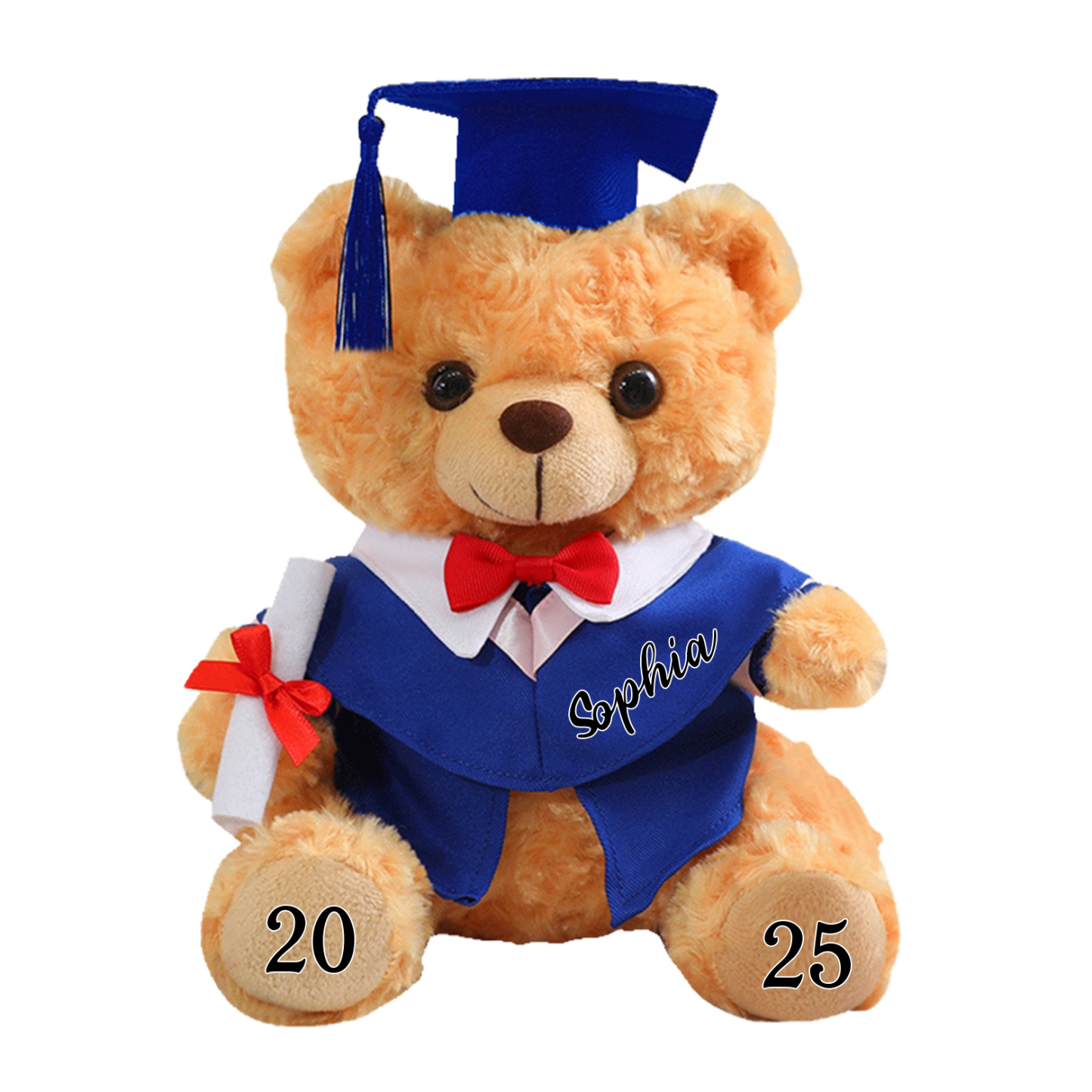 Graduation Teddy Bear Gift Style 2– Personalized Soft Plush Doll for 2024 or 2025 Graduates