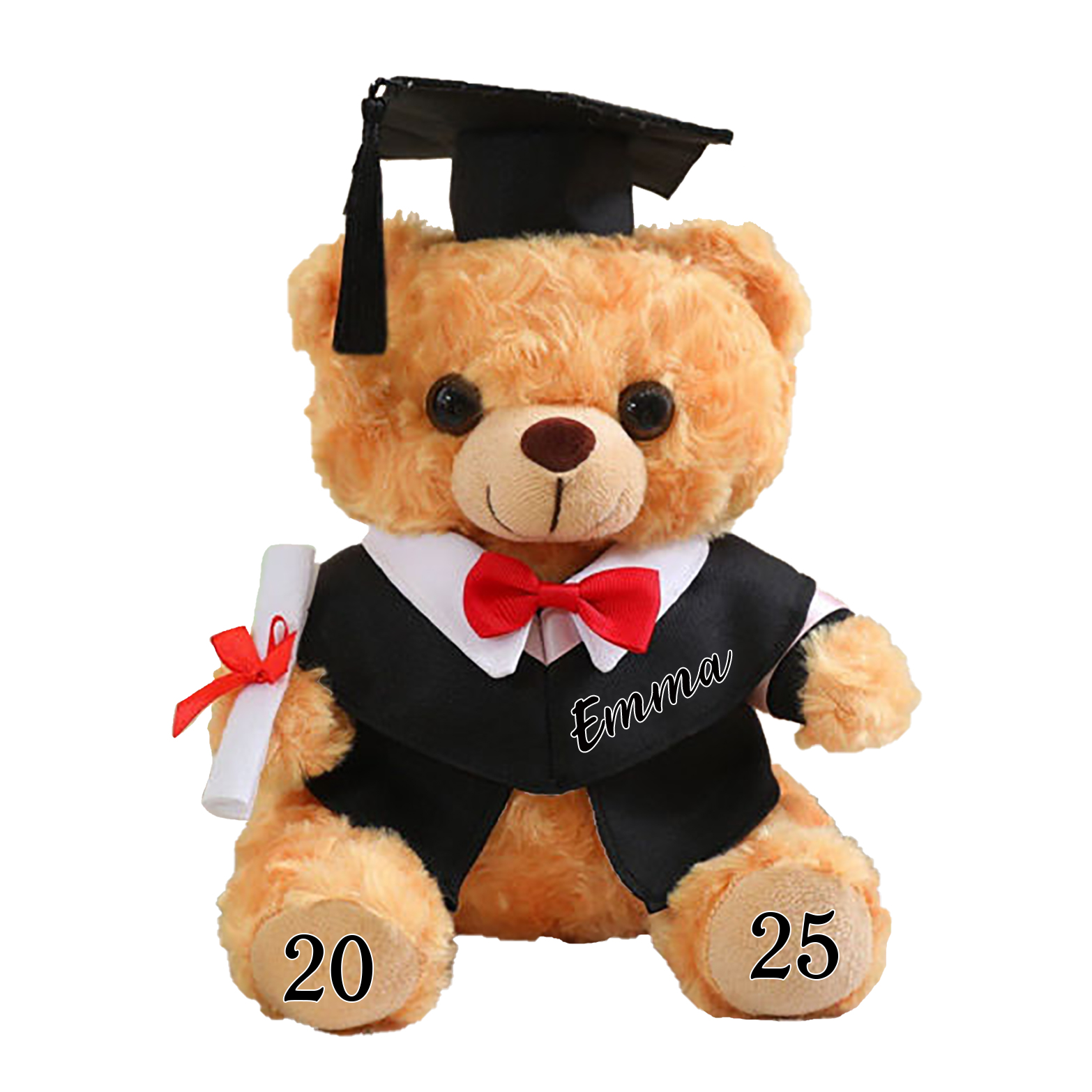 Graduation Teddy Bear Gift Style 2– Personalized Soft Plush Doll for 2024 or 2025 Graduates