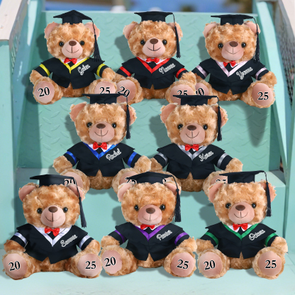 Graduation Teddy Bear Gift – Personalized Soft Plush Doll for 2024 or 2025 Graduates