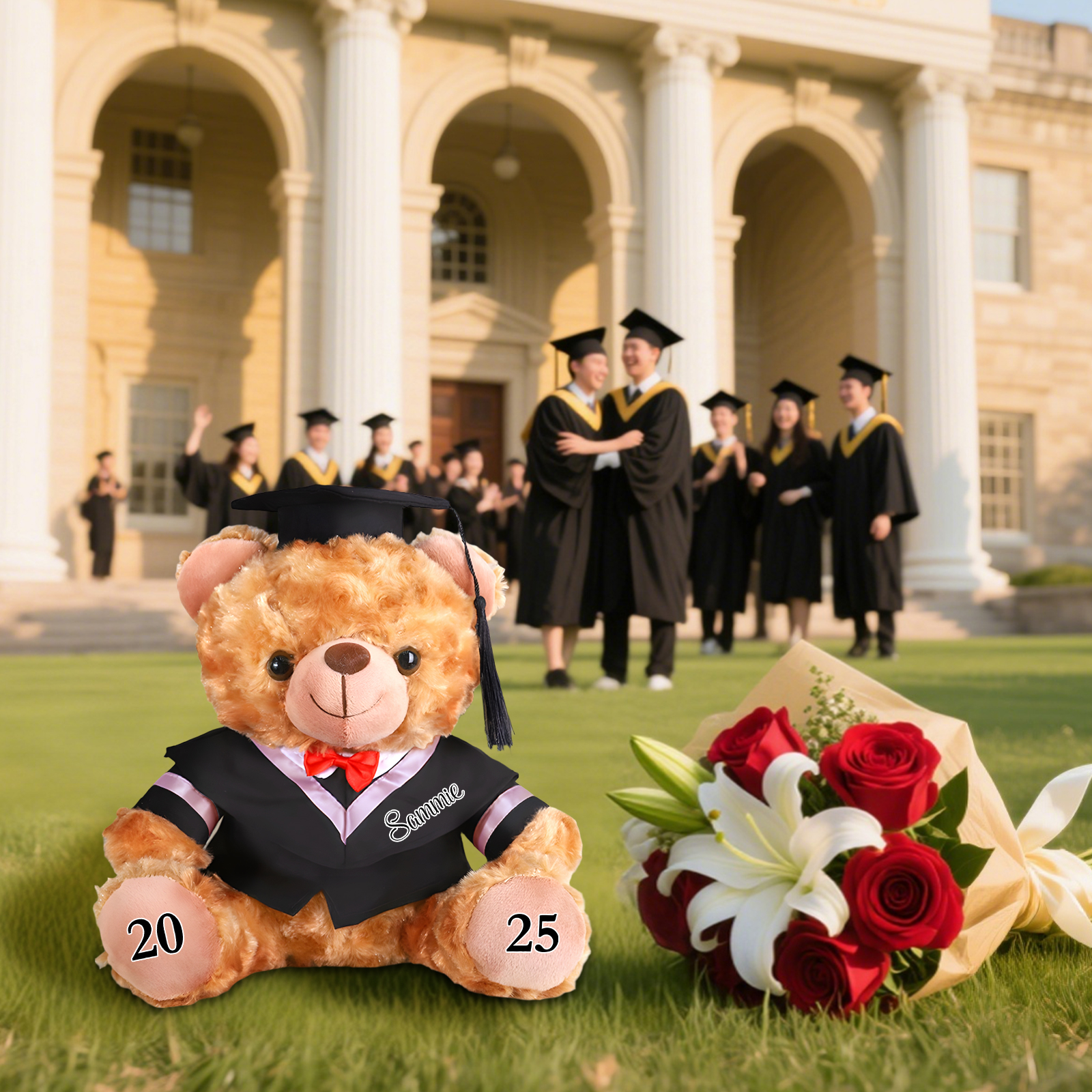 Graduation Teddy Bear Gift – Personalized Soft Plush Doll for 2024 or 2025 Graduates