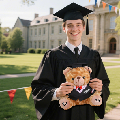 Graduation Teddy Bear Gift – Personalized Soft Plush Doll for 2024 or 2025 Graduates