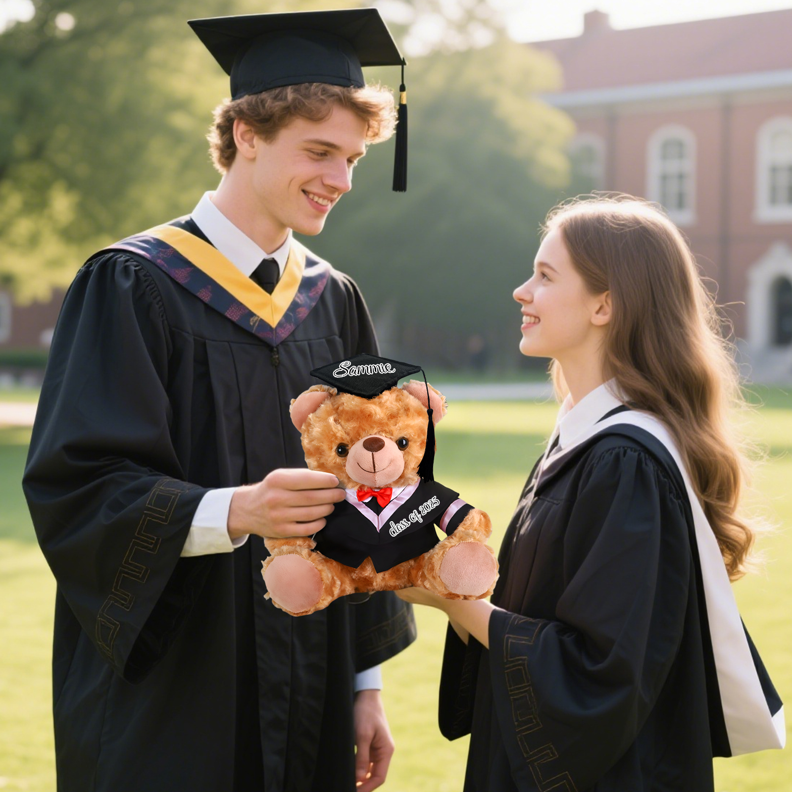 Graduation Teddy Bear Gift – Personalized Soft Plush Doll for 2024 or 2025 Graduates