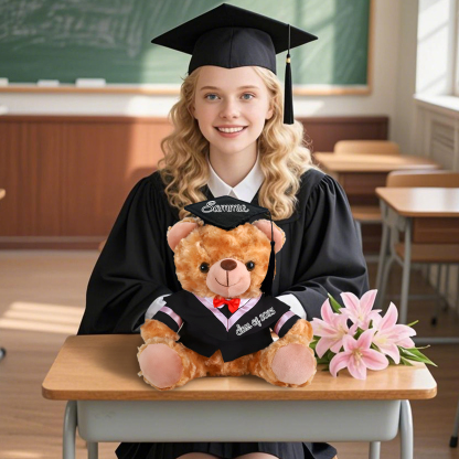 Graduation Teddy Bear Gift – Personalized Soft Plush Doll for 2024 or 2025 Graduates