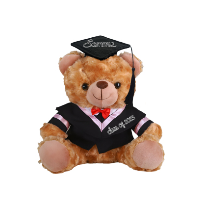 Graduation Teddy Bear Gift – Personalized Soft Plush Doll for 2024 or 2025 Graduates