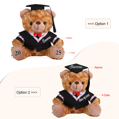 Graduation Teddy Bear Gift – Personalized Soft Plush Doll for 2024 or 2025 Graduates