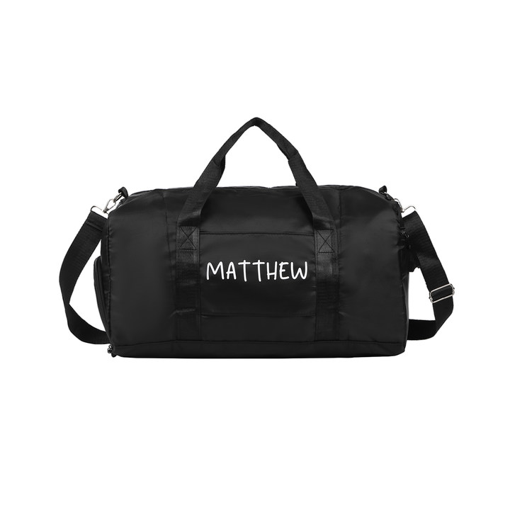 Personalized Duffel Bag Custom Name Nylon Black/Pink/Purple Travel Bag for Her/Him | Jessmade