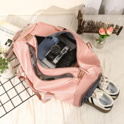 Personalized Duffel Bag Custom Name Nylon Black/Pink/Purple Travel Bag for Her/Him | Jessmade