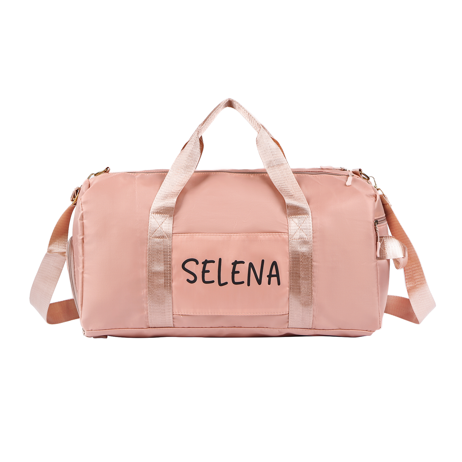 Personalized Duffel Bag Custom Name Nylon Black/Pink/Purple Travel Bag for Her/Him | Jessmade