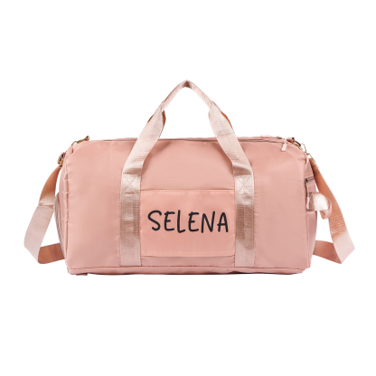 Personalized Duffel Bag Custom Name Nylon Black/Pink/Purple Travel Bag for Her/Him | Jessmade