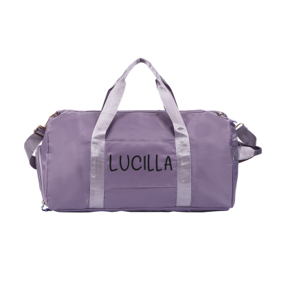 Personalized Duffel Bag Custom Name Nylon Black/Pink/Purple Travel Bag for Her/Him | Jessmade