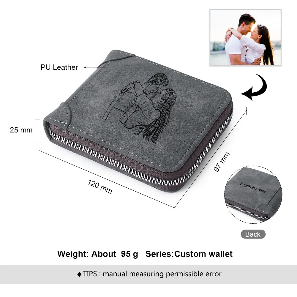 Personalized Men's Wallet & Keychain &Pen Set – Custom Photo, Name & Text – Exclusive Gift for Dad | Jessemade