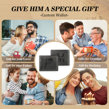 Personalized Wallet and Accessories Set with Custom Photo, Name & Keychain – Valentine’s Gift for Him | Jessemade