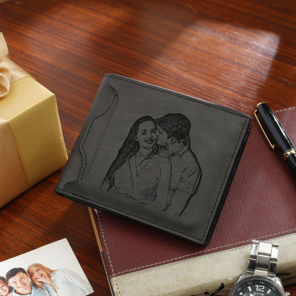 Personalized Wallet and Accessories Set with Custom Photo, Name & Keychain – Valentine’s Gift for Him | Jessemade