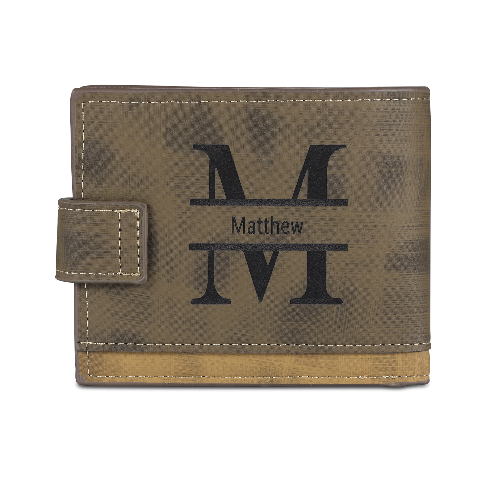 Personalised Men's Leather Wallet with Custom Photo & Name & Letter - Christmas Gift for Him | Jessemade
