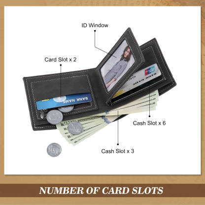 Personalized Men's Wallet with Custom Photo & Name & Letter PU Leather Wallet with Gift Box Valentine’s Day Gift for Him | Jessemade