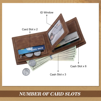 Personalized Men's Wallet with Custom Photo & Name & Letter PU Leather Wallet with Gift Box Valentine’s Day Gift for Him | Jessemade