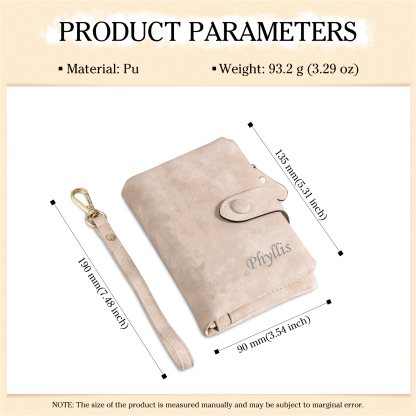 Personalised Women's Wallet Custom Photo & Name & Text Women's Folding Wallet for Her | Jessmade