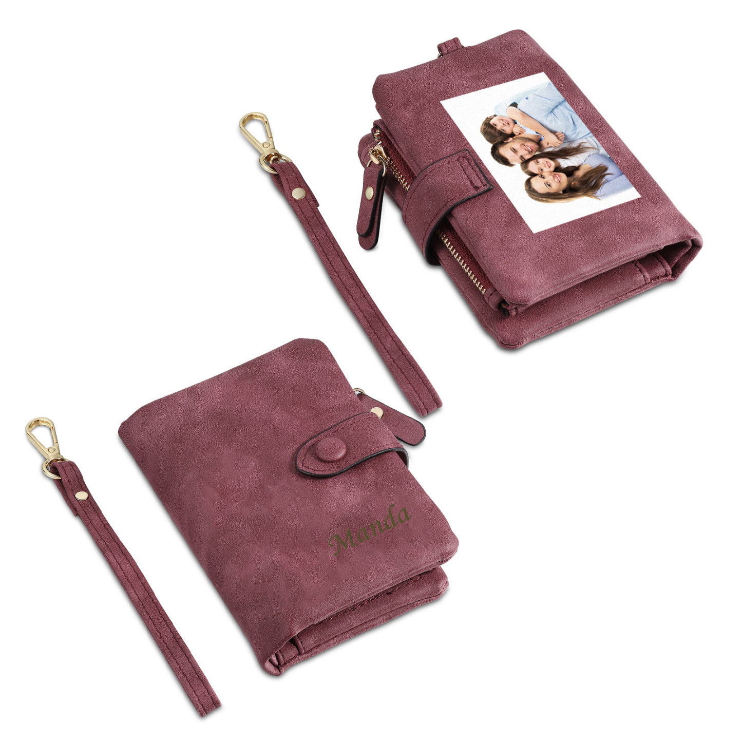 Personalised Women's Wallet Custom Photo & Name & Text Women's Folding Wallet for Her | Jessmade