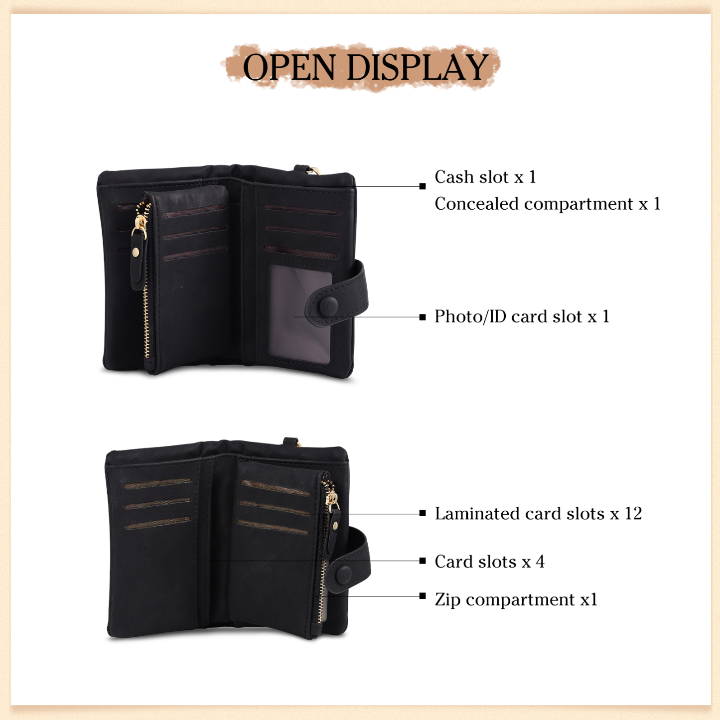 Personalised Women’s Wallet – Custom Name, Birth Flower & Photo, Seven Colours Available – Valentine’s Day Gift for Her | Jessemade