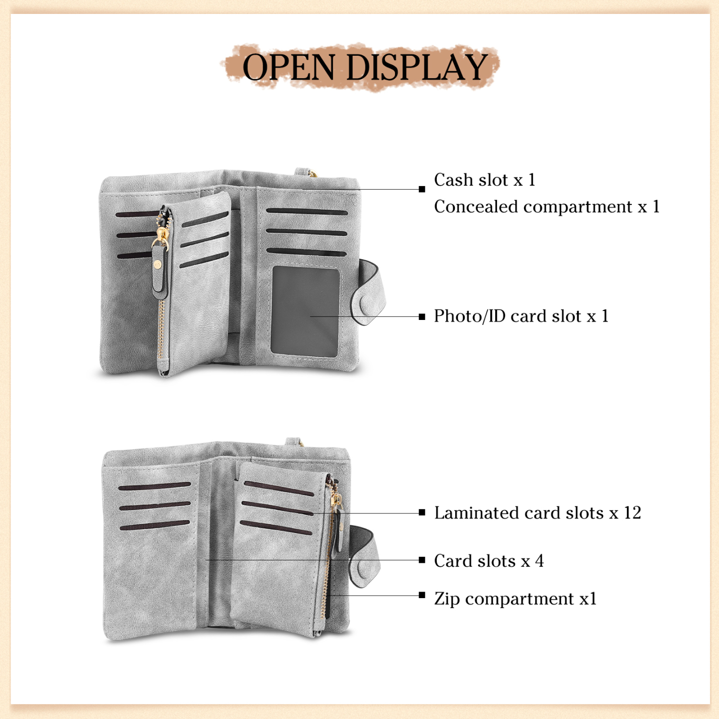 Personalised Women’s Wallet – Custom Name, Birth Flower & Photo, Seven Colours Available – Valentine’s Day Gift for Her | Jessemade