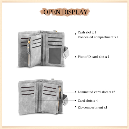 Personalised Women’s Wallet – Custom Name, Birth Flower & Photo, Seven Colours Available – Valentine’s Day Gift for Her | Jessemade