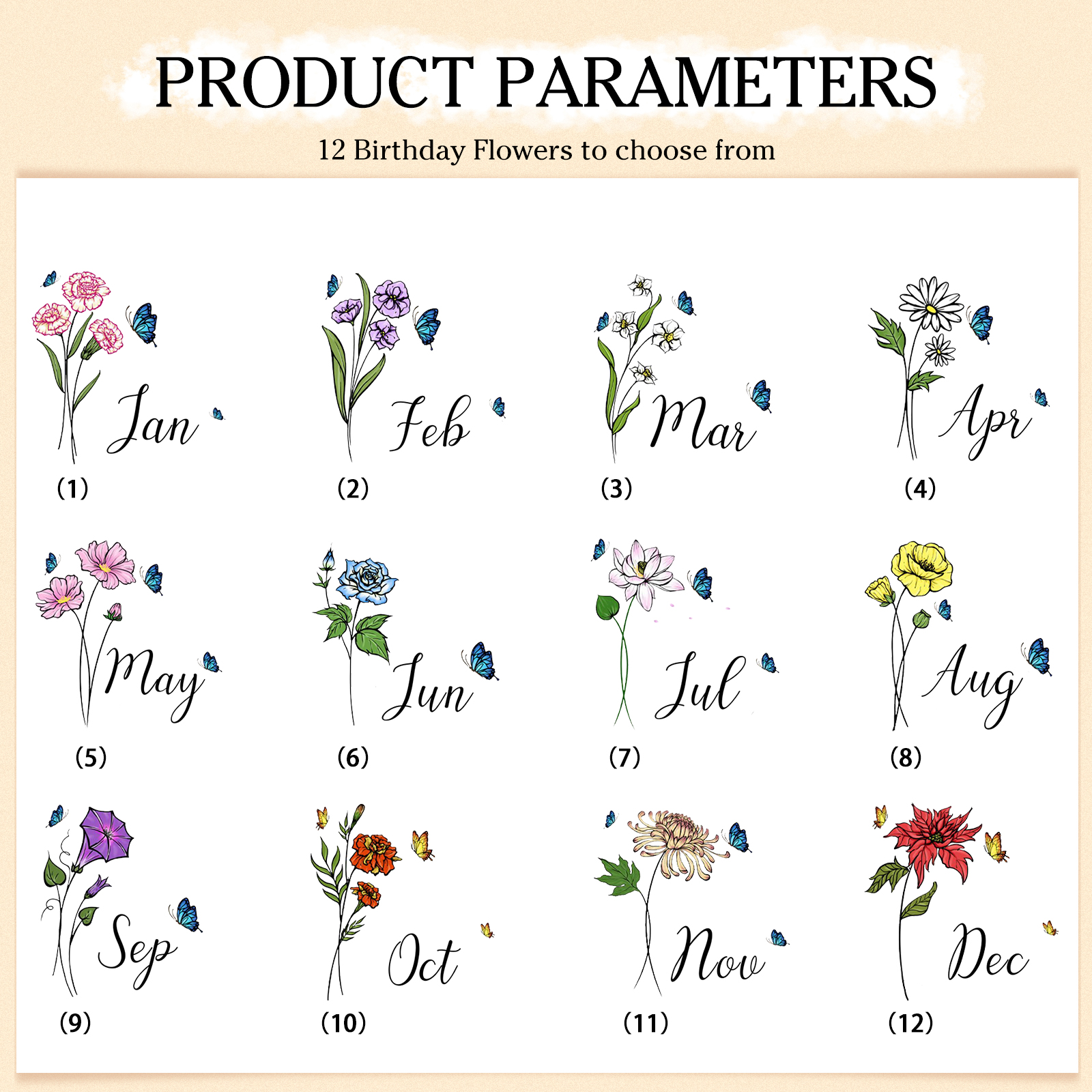 Personalised Women’s Wallet – Custom Name, Birth Flower & Photo, Seven Colours Available – Valentine’s Day Gift for Her | Jessemade