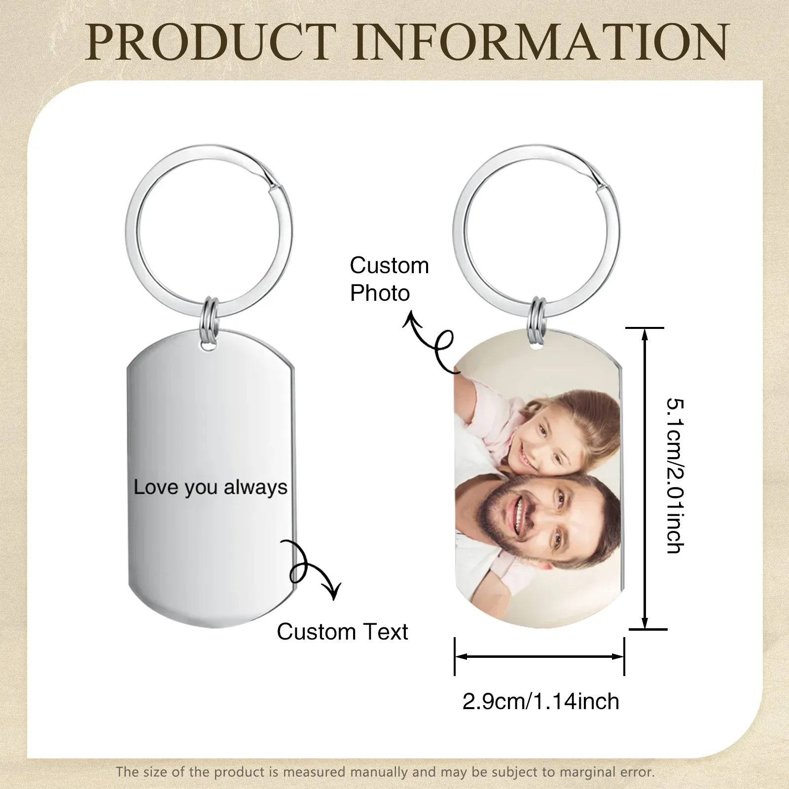 Personalized Men's Wallet & Keychain &Pen Set – Custom Photo, Name & Text – Exclusive Gift for Dad | Jessemade