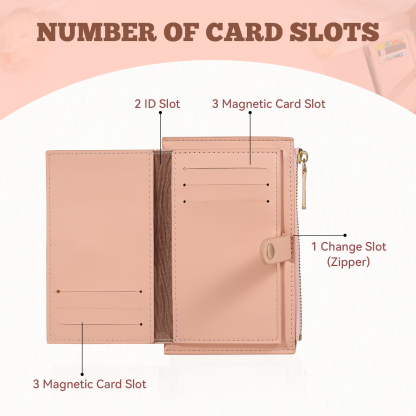 Personalized Women's Wallet Custom Name and Birthflower Leather Wallet for Grandma | Jessmade