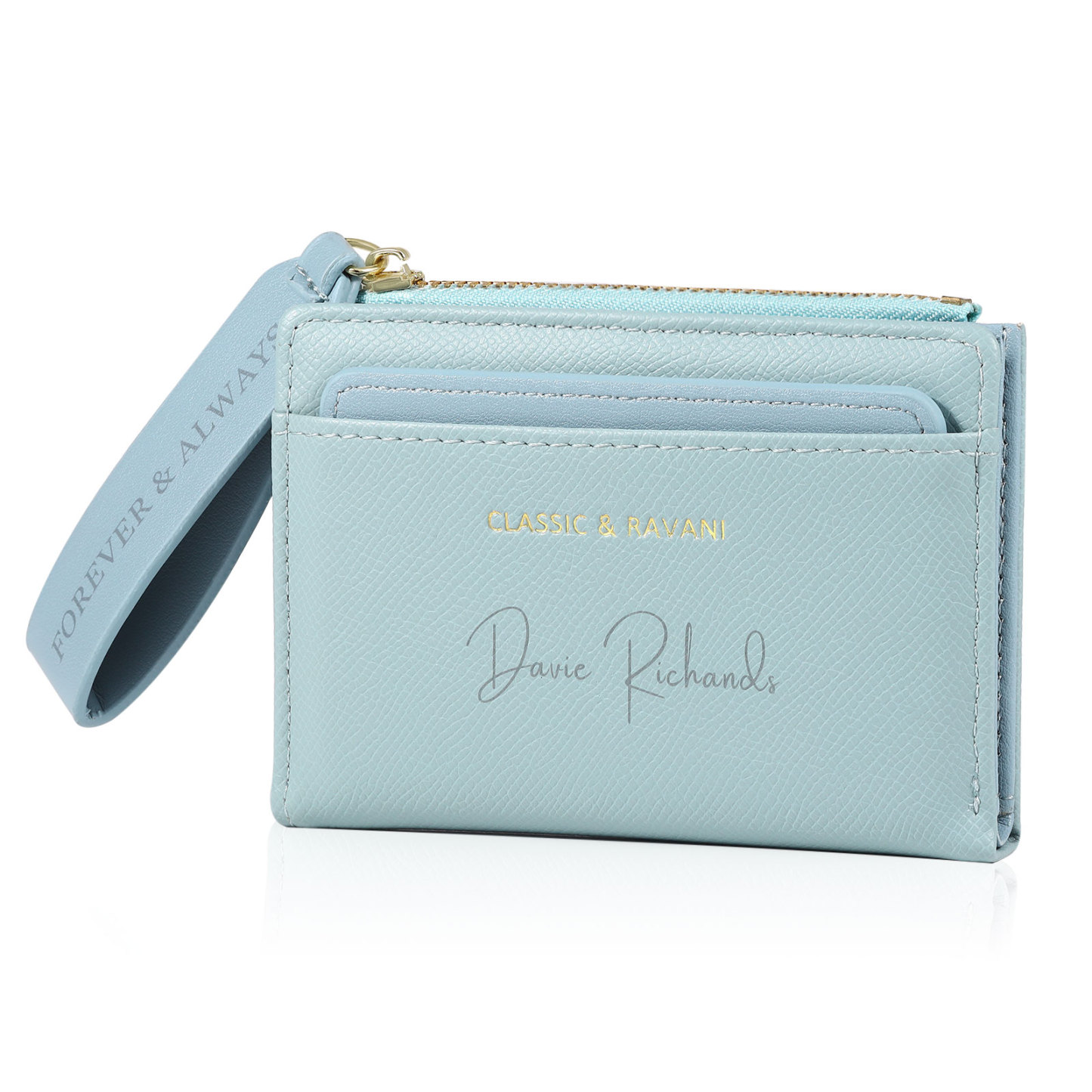 Personalized Women's Wallet Custom Name and 2 Text Leather Wallet for Her | Jessmade