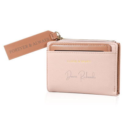 Personalized Women's Wallet Custom Name and 2 Text Leather Wallet for Her | Jessmade