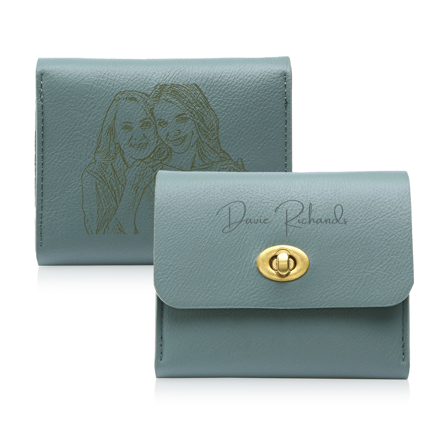 Personalized Women's Wallet Custom Name and Photo Leather Academia Wal