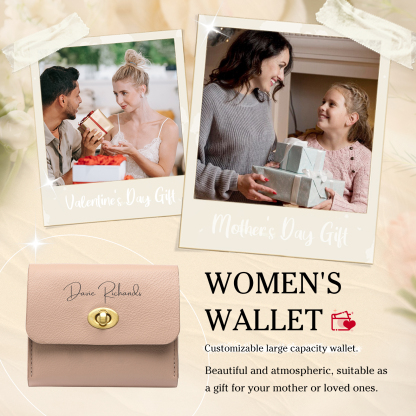 Personalized Women's Wallet Custom Name and Photo Leather Academia Wallets for Her | Jessmade