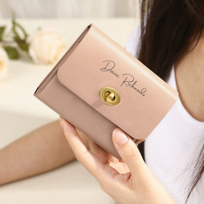 Personalized Women's Wallet Custom Name and Photo Leather Academia Wallets for Her | Jessmade