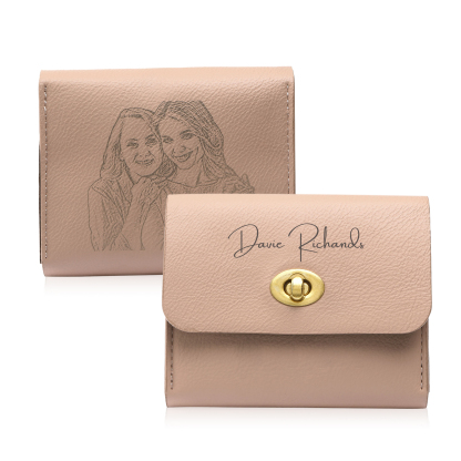 Personalized Women's Wallet Custom Name and Photo Leather Academia Wallets for Her | Jessmade