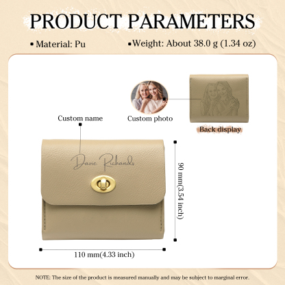 Personalized Women's Wallet Custom Name and Photo Leather Academia Wallets for Her | Jessmade