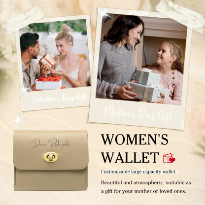 Personalized Women's Wallet Custom Name and Photo Leather Academia Wallets for Her | Jessmade