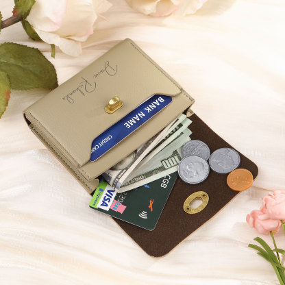 Personalized Women's Wallet Custom Name and Photo Leather Academia Wallets for Her | Jessmade