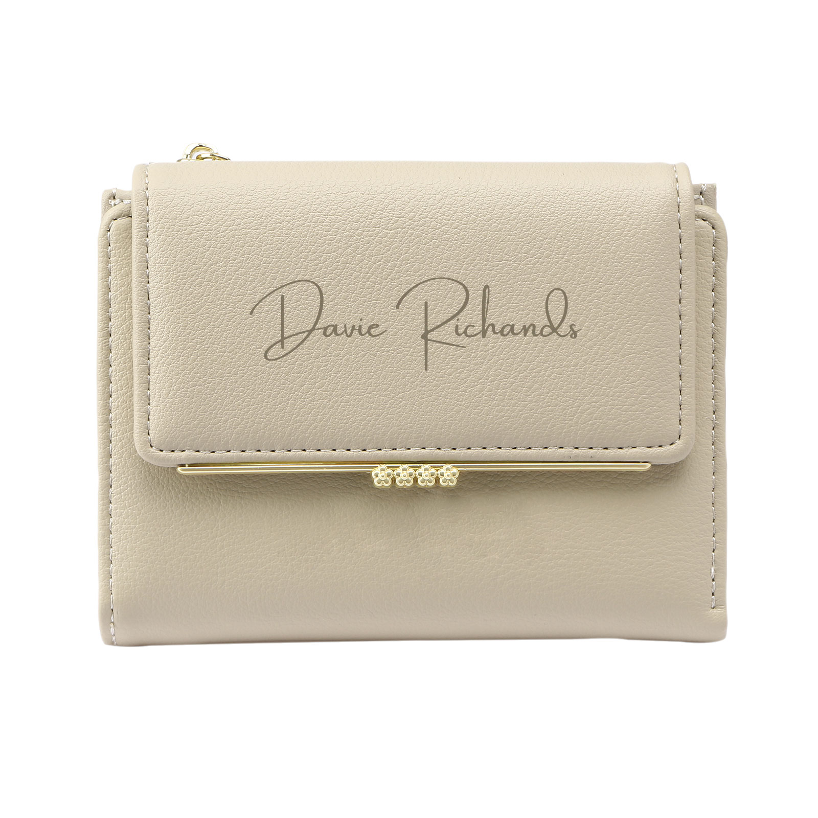 Personalized Women's Wallet Custom Name and Photo Leather Folding Zipper Wallet for Her | Jessmade