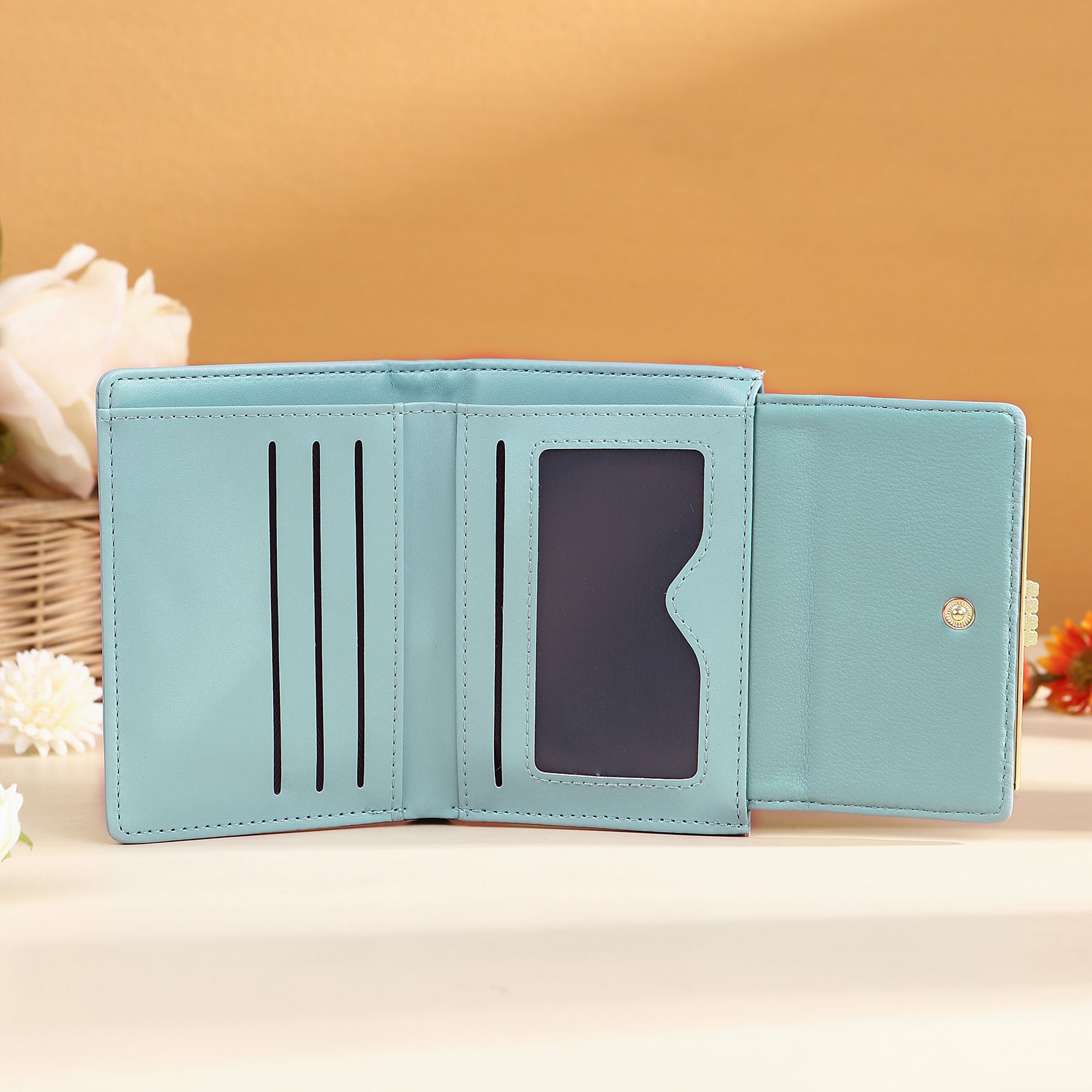 Personalized Women's Wallet Custom Name and Photo Leather Folding Zipper Wallet for Her | Jessmade