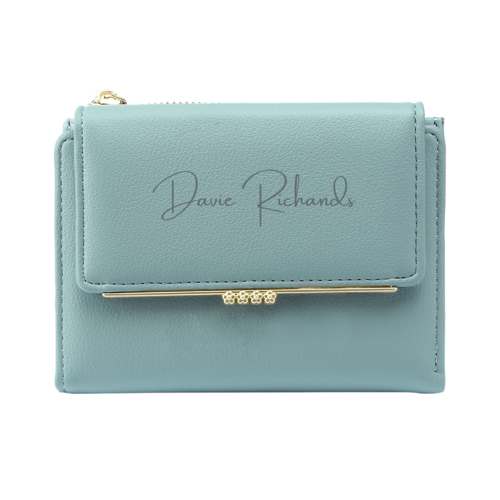 Personalized Women's Wallet Custom Name and Photo Leather Folding Zipper Wallet for Her | Jessmade