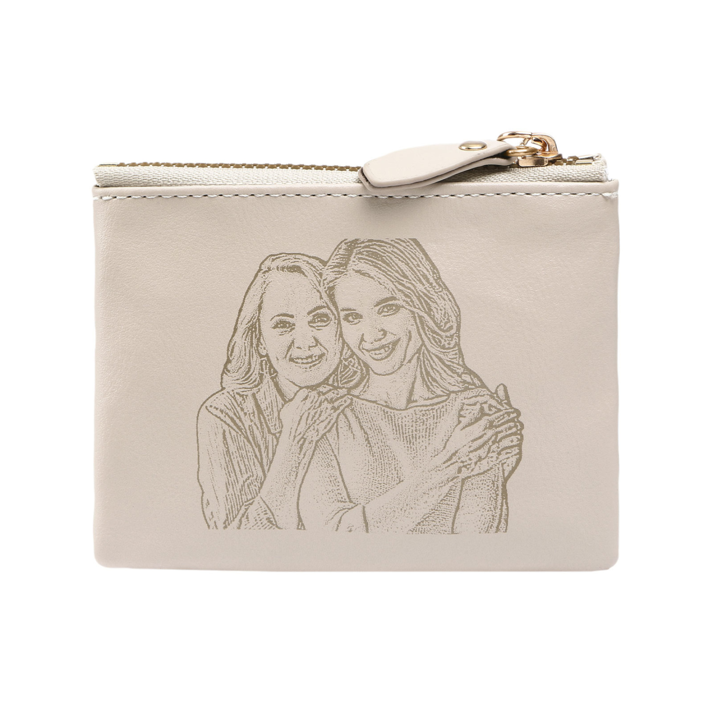 Personalised Women's Wallet Custom Name and Photo Leather Zipper Wallet for Her | Jessmade